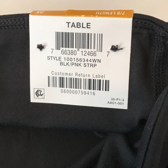 IDEOLOGY Leggings Athletic Compression High Rise 7/8 Black Women’s Plus Size 3X - Picture 5 of 16